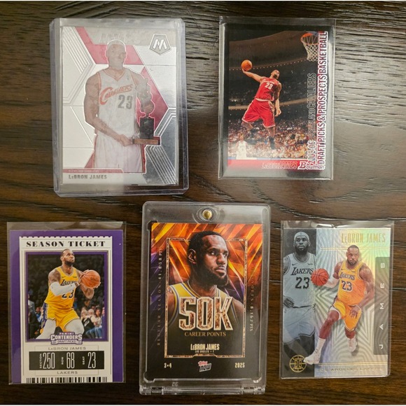 LeBron James Basketball Card Lot Mosaic Prizm Topps Now Season Ticket - Picture 1 of 2